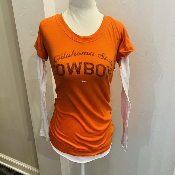 Oklahoma State Cowboys Women’s Orane Nike Long Sleeve Shirt Size Medium (A0131) - Picture 1 of 5